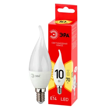 Лампа светодиодная RED LINE LED BXS-10W-827-E14 R E14 / Е14 10Вт свеча на ветру теплый белый свет