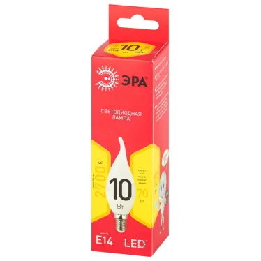 Лампа светодиодная RED LINE LED BXS-10W-827-E14 R E14 / Е14 10Вт свеча на ветру теплый белый свет