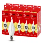 Лампа светодиодная RED LINE LED BXS-10W-827-E14 R E14 / Е14 10Вт свеча на ветру теплый белый свет