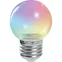 Лампа светодиодная LED 1вт Е27 RGB прозрачный плавная смена цвета шар