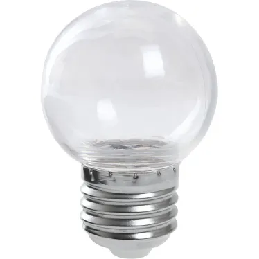 Лампа светодиодная LED 1вт Е27 прозрачный 2700К (шар)