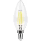 Лампа светодиодная LED 11вт Е14 теплый свеча FILAMENT