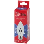 Лампа светодиодная LED B35-6W-865-E27 R (диод, свеча, 6Вт, хол, E27) (10/100/3500)
