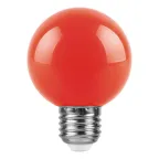 Лампа светодиодная LED 3вт Е27 красный шар G60