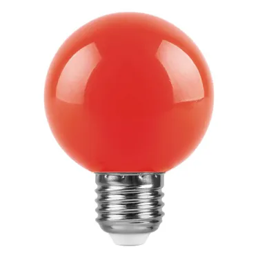 Лампа светодиодная LED 3вт Е27 красный шар G60