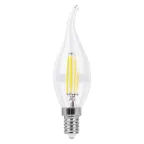 Лампа светодиодная LED 5вт Е14 белый свеча на ветру FILAMENT