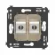 Avanti Компьютерная розетка RJ-45 без шторки в стену, кат.6 двойная экранированная, Ванильная дымка