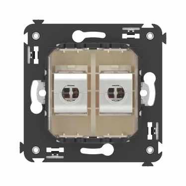 Avanti Компьютерная розетка RJ-45 без шторки в стену, кат.6 двойная экранированная, Ванильная дымка
