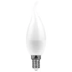 Лампа светодиодная LED 9вт Е14 дневной матовая свеча на ветру