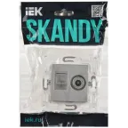 SKANDY Розетка компьютерная двойная RJ45 кат.6 SK-K04S серебряный IEK