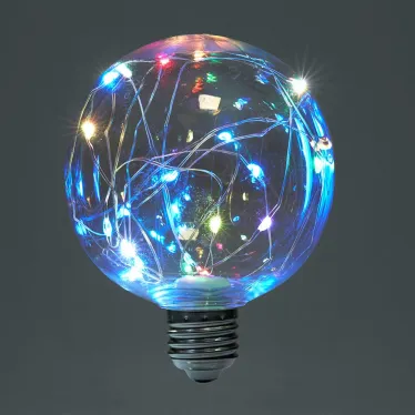 Лампа светодиодная LED 3вт Е27 прозрачный RGB шар G95