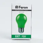 Лампа светодиодная LED 3вт Е27 зеленый шар