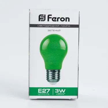 Лампа светодиодная LED 3вт Е27 зеленый шар