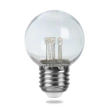 Лампа светодиодная LED 1вт Е27 прозрачный 2700К шар