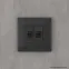 Avanti Компьютерная розетка RJ-45 без шторки в стену, кат.6А двойная, Черный матовый