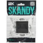 SKANDY Розетка компьютерная двойная RJ45 кат.6 SK-K04T титан IEK