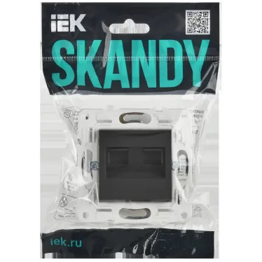 SKANDY Розетка компьютерная двойная RJ45 кат.6 SK-K04T титан IEK