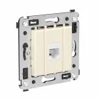 Avanti Компьютерная розетка RJ-45 без шторки в стену, кат.6А одинарная, Ванильная дымка