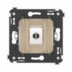 Avanti Компьютерная розетка RJ-45 без шторки в стену, кат.6А одинарная, Ванильная дымка