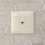 Avanti Компьютерная розетка RJ-45 без шторки в стену, кат.6А одинарная, Ванильная дымка