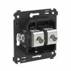 Avanti Компьютерная розетка RJ-45 без шторки в стену, кат.6А двойная экранированная, Черный матовый