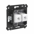 Avanti Компьютерная розетка RJ-45 без шторки в стену, кат.6А двойная, Закаленная сталь