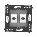 Avanti Компьютерная розетка RJ-45 без шторки в стену, кат.6А двойная, Закаленная сталь