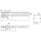 Профиль прямолинейный, L1250, толщина2,5 мм, на 10 рожков, цинк-ламель