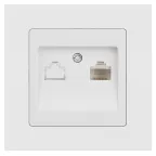 Розетка Intro Accent 6-303-01М информационная RJ45, IP20, СУ, белый матовый