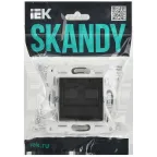 SKANDY Розетка компьютерная двойная RJ45 кат.6 SK-K04Bl черный IEK