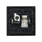 FORTE@PIANO Розетка двойная RJ11+RJ45 кат.5E FP135 черный IEK
