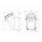 Розетка наружная IP67 32A 3P+E 400В
