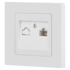 Розетка Intro Accent 6-303-01М информационная RJ45, IP20, СУ, белый матовый