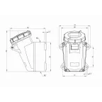 Розетка наружной установки IP67 32A 2P+E 230В