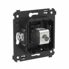 Avanti Компьютерная розетка RJ-45 без шторки в стену, кат.6 одинарная экранированная, Черный матовый
