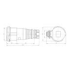 Розетка кабельная 16A 3P+E+N IP44 переносная 400V