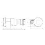 Розетка кабельная 16A 3P+E IP44 переносная 400V