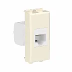 Avanti Компьютерная розетка RJ-45 без шторки модульная, кат.6А, Ванильная дымка, 1 модуль