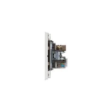 Розетка ROUND компьютерная RJ45 кат6 + TV скрытой установки механизм перламутр