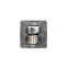 Розетка ROUND компьютерная RJ45 кат6 + TV скрытой установки механизм перламутр