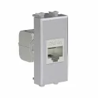 Avanti Компьютерная розетка RJ-45 без шторки модульная, кат.6А экранированная, Закаленная сталь, 1 модуль