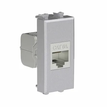 Avanti Компьютерная розетка RJ-45 без шторки модульная, кат.6А экранированная, Закаленная сталь, 1 модуль