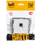 BRITE Розетка компьютерная RJ45 кат.5E РК10-БрБ белый