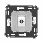 Avanti Компьютерная розетка RJ-45 без шторки в стену, кат.6А одинарная, Белое облако