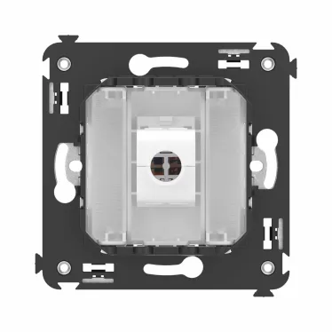 Avanti Компьютерная розетка RJ-45 без шторки в стену, кат.6А одинарная, Белое облако