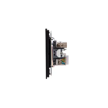 Розетка STRONG компьютерная RJ45 кат6 + TV скрытой установки механизм антрацит