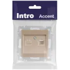 Розетка Intro Accent 6-303-04 информационная RJ45, IP20, СУ, шампань