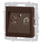 Розетка Intro Accent 6-303-10 информационная RJ45, IP20, СУ, венге
