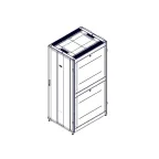 Шкаф Uniprom. 42U-800/1070. боковые панели 4шт. черный