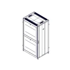 Шкаф Uniprom. 42U-800/1070. боковые панели 4шт. черный